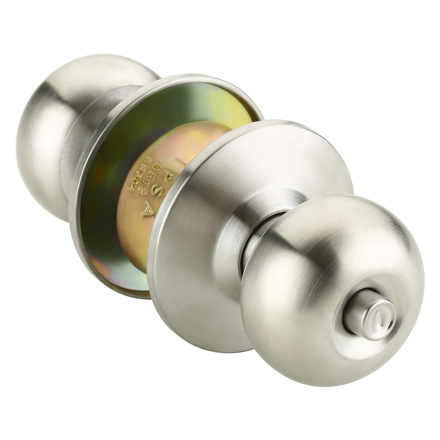 IPSA High Security Stainless Steel SS202 Cylindrical Lock Tubular Door Knob Without Key Backset 60MM
